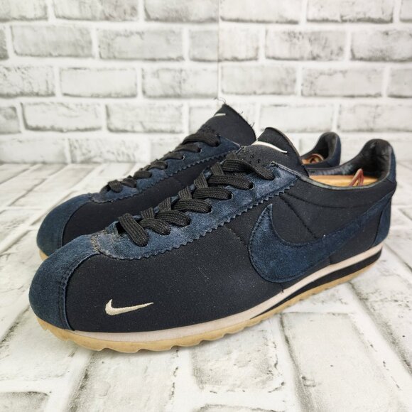 Nike Classic Cortez Shark Low SP Men\'s Size 10.5 Blue Black Suede Nylon Sneakers main image 9